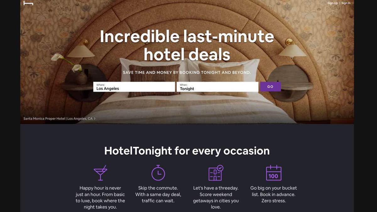 HotelTonight'S website