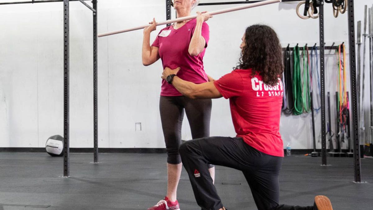Woman doing CrossFit exercise