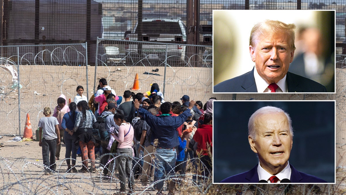 the border in Texas, Donald Trump and Joe Biden